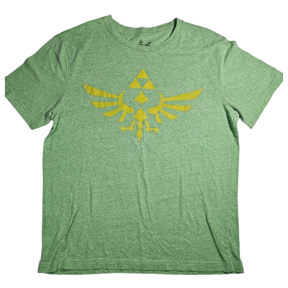 Mens Nintendo Legends Of Zelda Skyward Sword Triforce Logo Symbol Green Shirt M